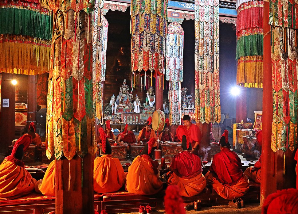 A Puja inside Tupchen Gumba