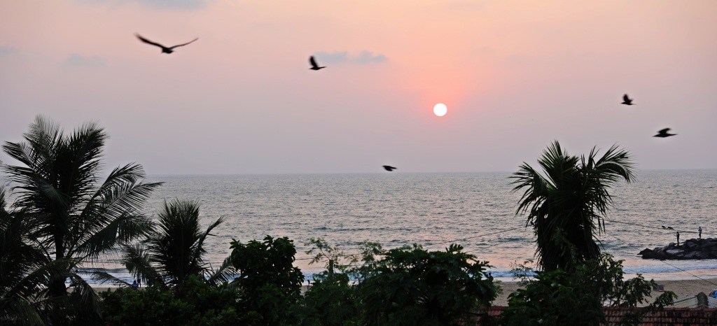 Sunset from our Negombo hotel