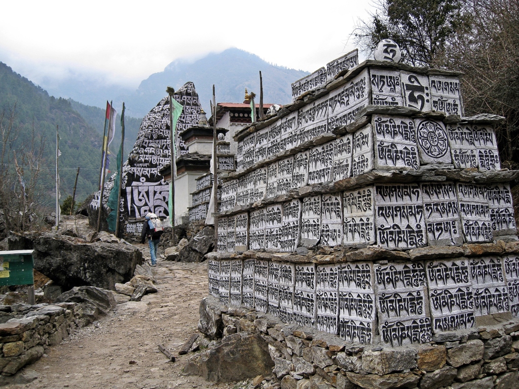 Mani stones, Everest region